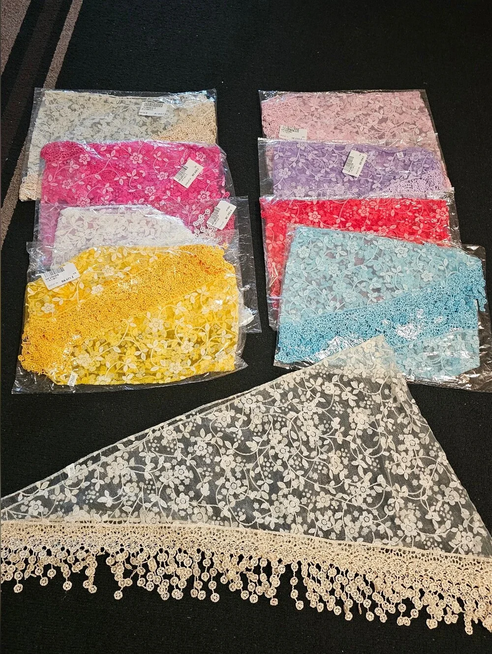 Lace Scarf / Shawl Set in Multiple Colors